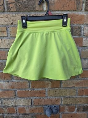 lululemon athletica Neon Lime Flared Active Skirt